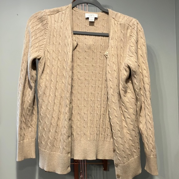 LOFT Cable Knit Cardigan - Picture 2 of 8